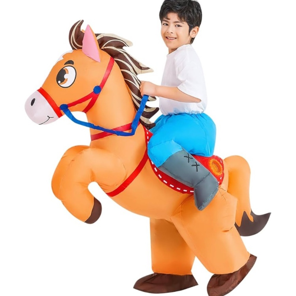 Inflatable Ride-On Horse Costume for Kids